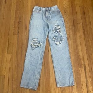 Pac sun 90s boyfriend light wash distressed jeans